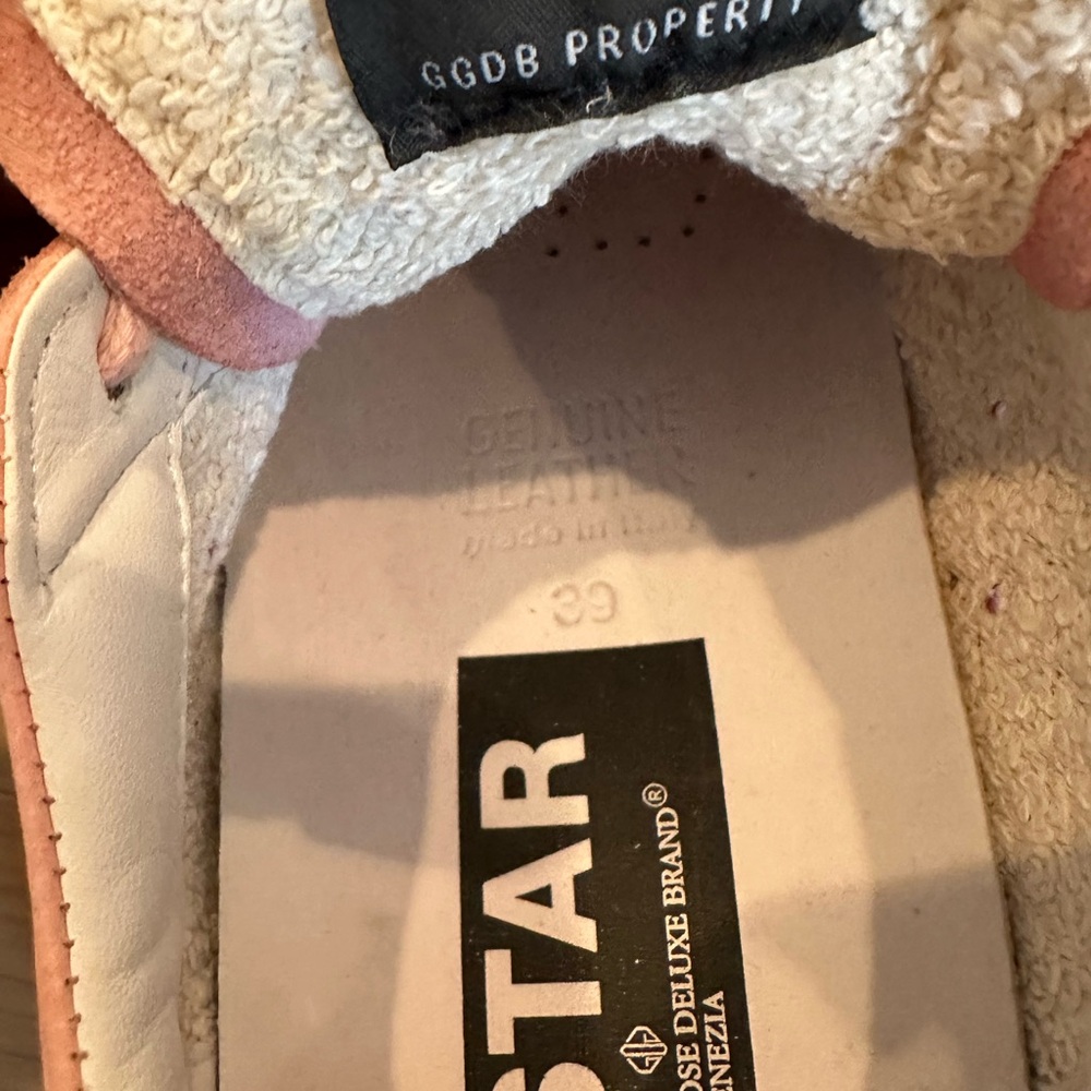 Golden Goose Pink Suede Hi Star with Silver paint limited edition barely worn - Picture 11 of 12